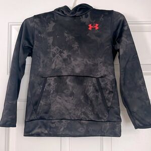 Under Armour Boy's Fleece Printed Hoodie as1, alpha, l, regular, Black/Orange